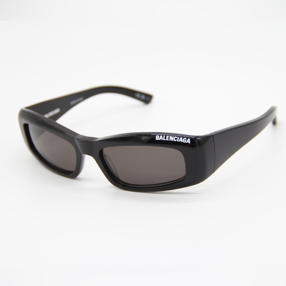 NEW BALENCIAGA BB0266S 001 BLACK UNISEX RECTANGLE BLACK BALENCIAGA SUNGLASSES - Picture 5 of 14